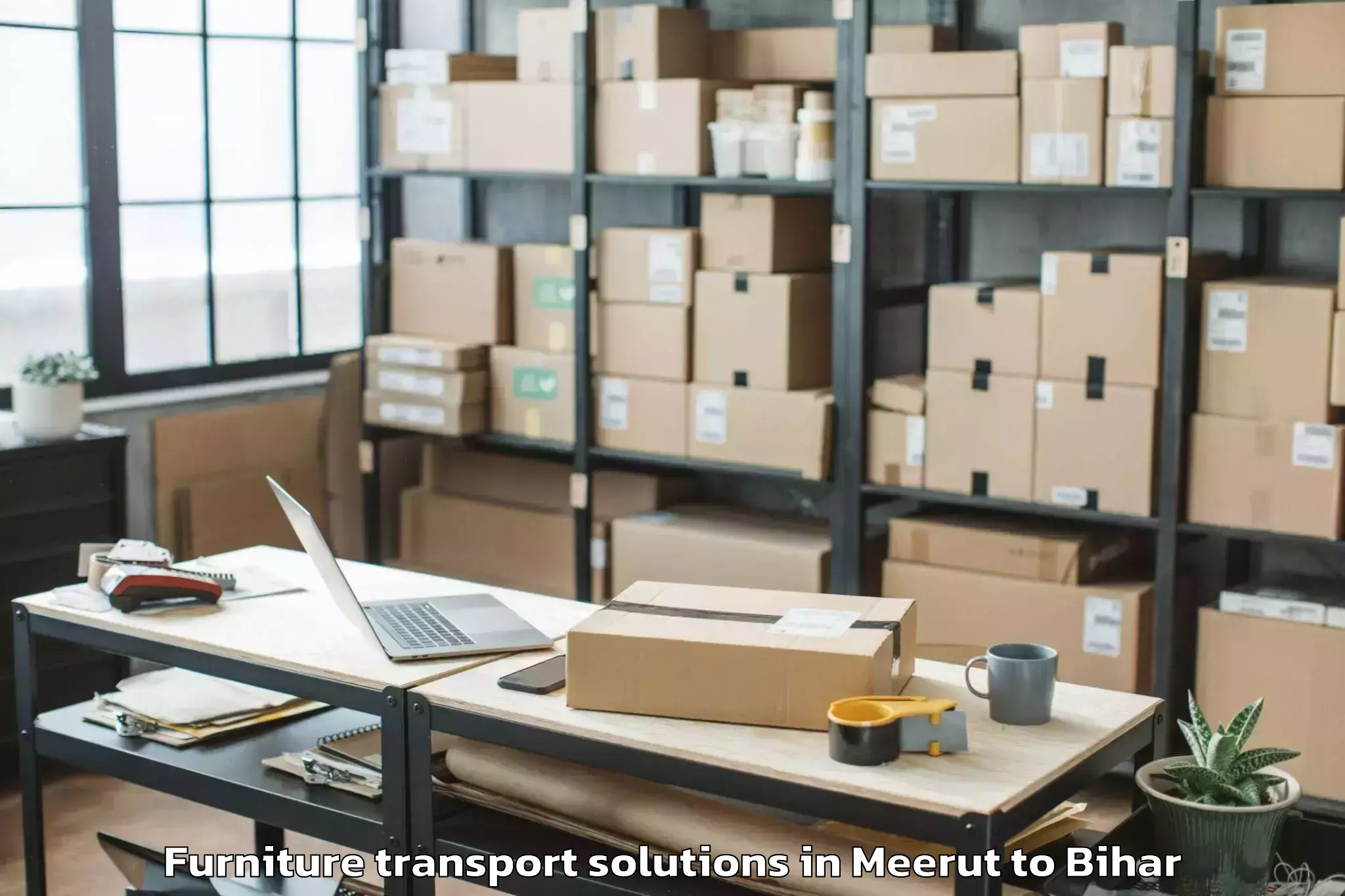 Book Meerut to Azamnagar Furniture Transport Solutions Online